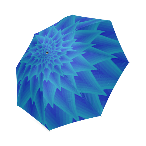 Royal blue night flower Foldable Umbrella (Model U01)