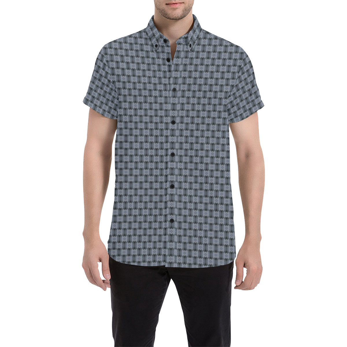 Model #101c| Men's All Over Print Short Sleeve Shirt (Model T53)