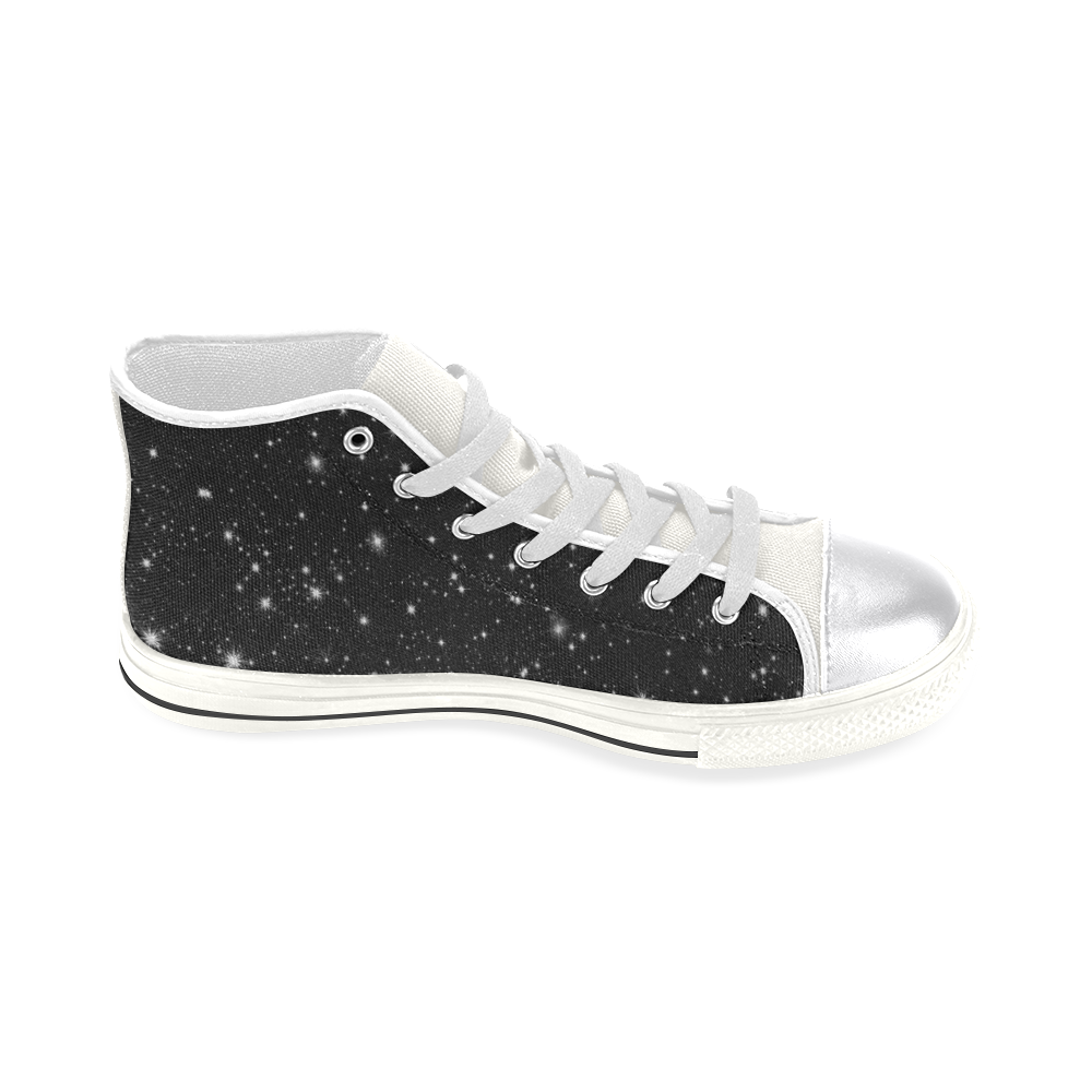 Stars in the Universe Women's Classic High Top Canvas Shoes (Model 017)