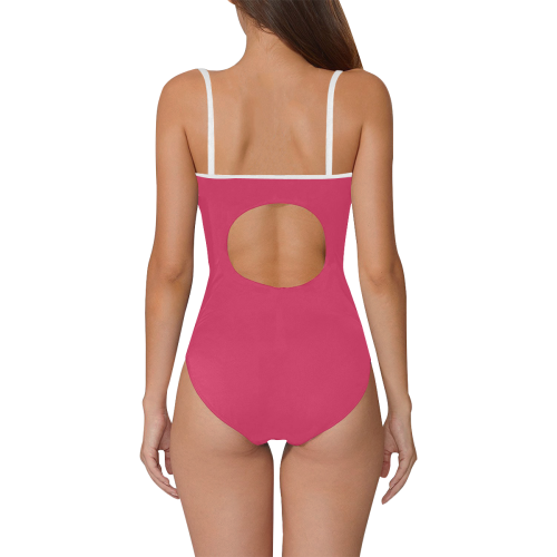 color cherry Strap Swimsuit ( Model S05)