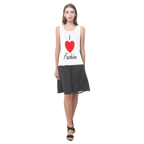I Love Fashion Sleeveless Splicing Shift Dress(Model D17)