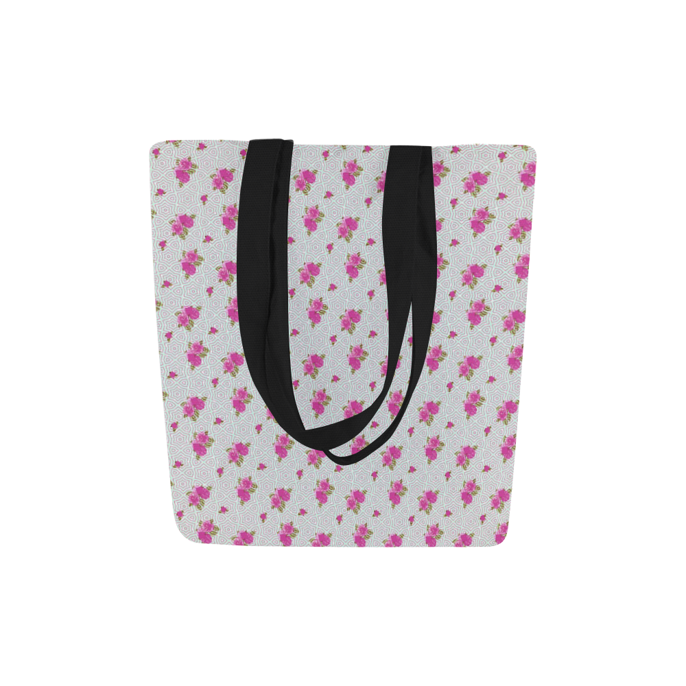 Roses and Pattern 1B by JamColors Canvas Tote Bag (Model 1657)
