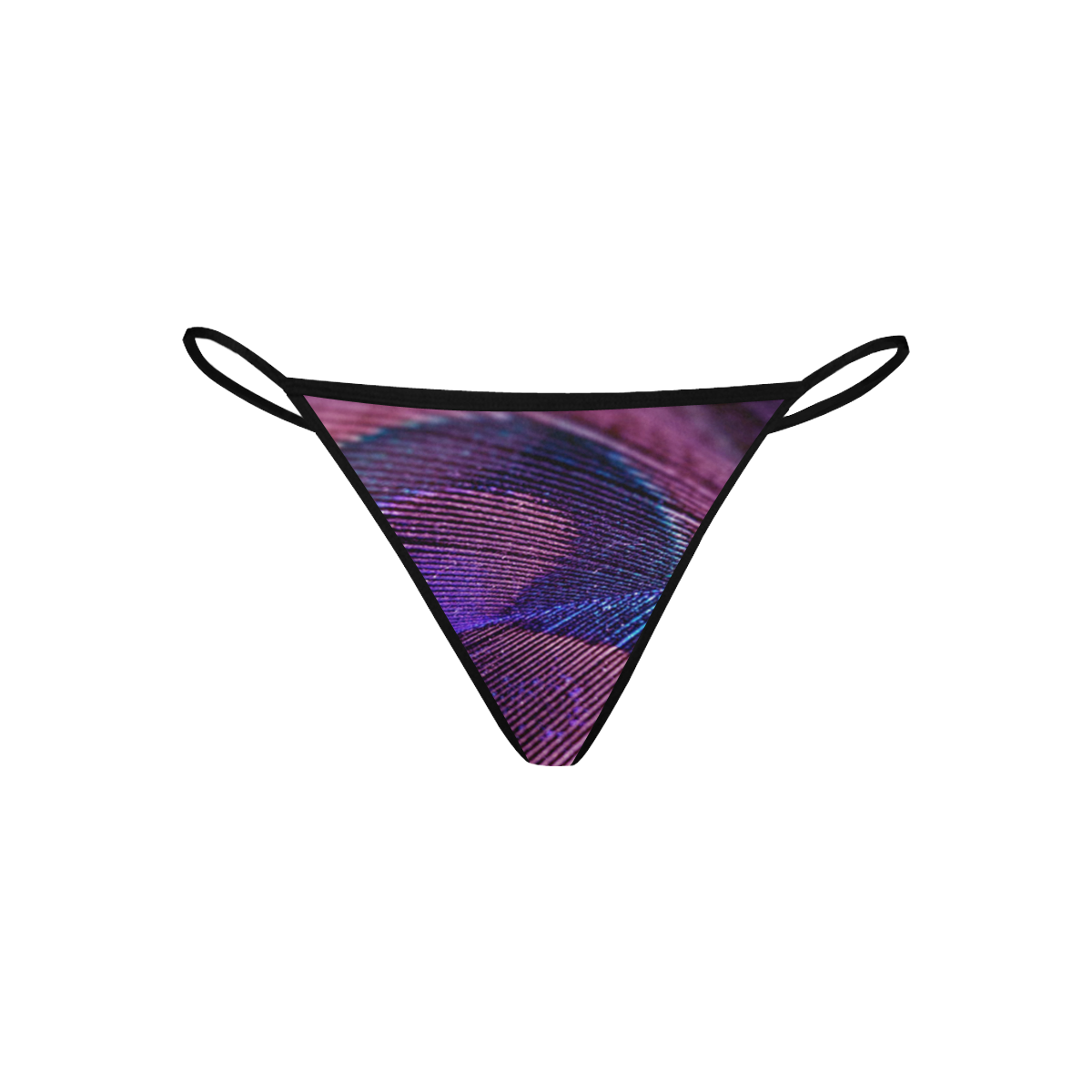 Purple Peacock Feather Women's All Over Print G-String Panties (Model L35)
