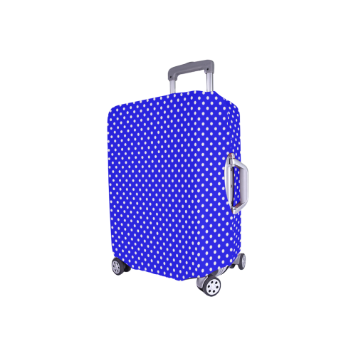 Blue polka dots Luggage Cover/Small 18"-21"