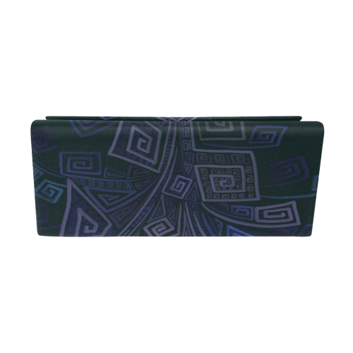 Psychedelic 3D Square Spirals - blue and violet Custom Foldable Glasses Case