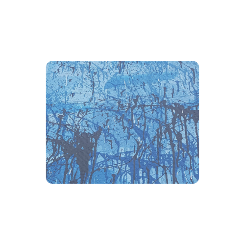 Blue splatters Rectangle Mousepad