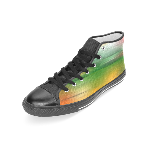 noisy gradient 3 by JamColors Women's Classic High Top Canvas Shoes (Model 017)
