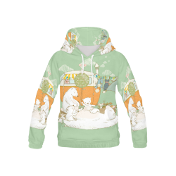 Happy Camping Bears All Over Print Hoodie for Kid (USA Size) (Model H13)