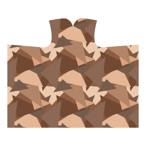 Brown Chocolate Caramel Camouflage Hooded Blanket 60''x50''