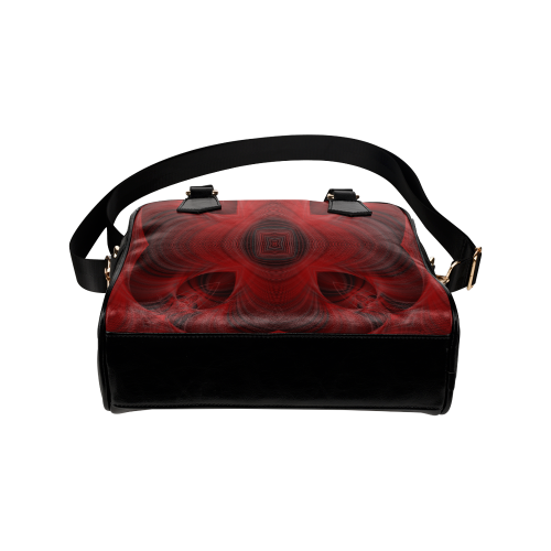 Red abstract pattern Shoulder Handbag (Model 1634)