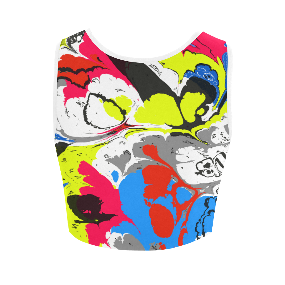 Colorful distorted shapes2 Women's Crop Top (Model T42)