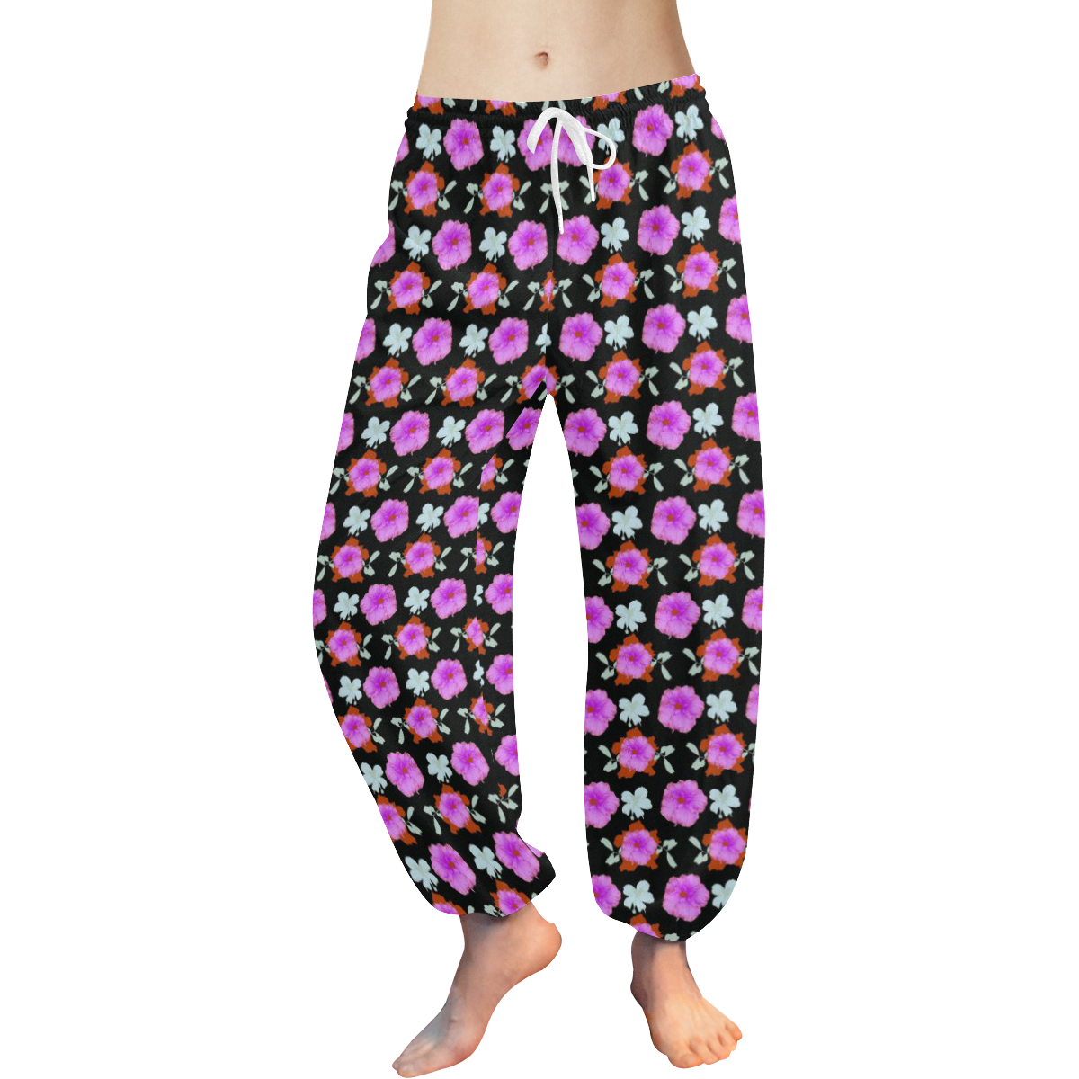 haram pants- hibiscus Women's All Over Print Harem Pants (Model L18)