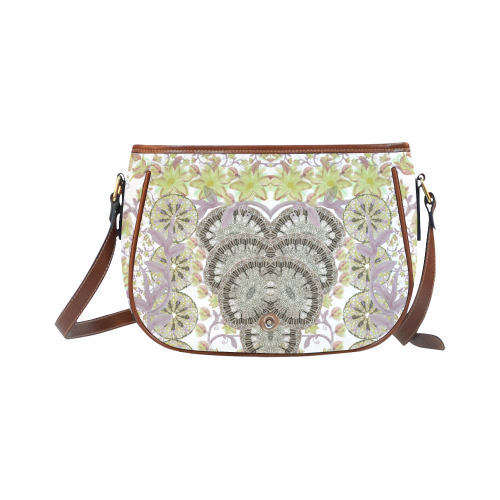 indian flowers 3 Saddle Bag/Small (Model 1649) Full Customization