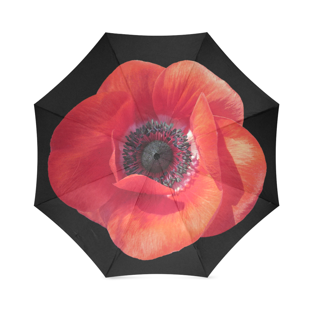 Red Poppy Foldable Umbrella (Model U01)