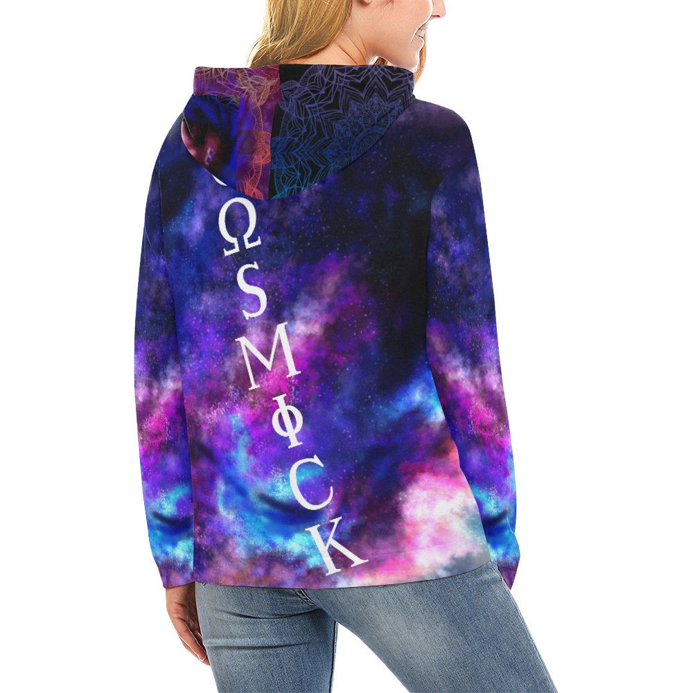 Cosmick Warrior II All Over Print Hoodie for Women (USA Size) (Model H13)