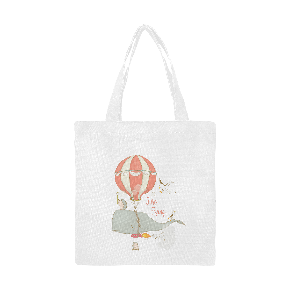Just a flying Whale Canvas Tote Bag/Small (Model 1700)