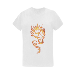 Golden Dragon Women's T-Shirt in USA Size (Two Sides Printing)