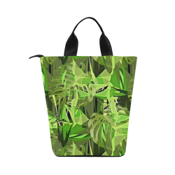 Tropical Jungle Leaves Camouflage Nylon Lunch Tote Bag (Model 1670)