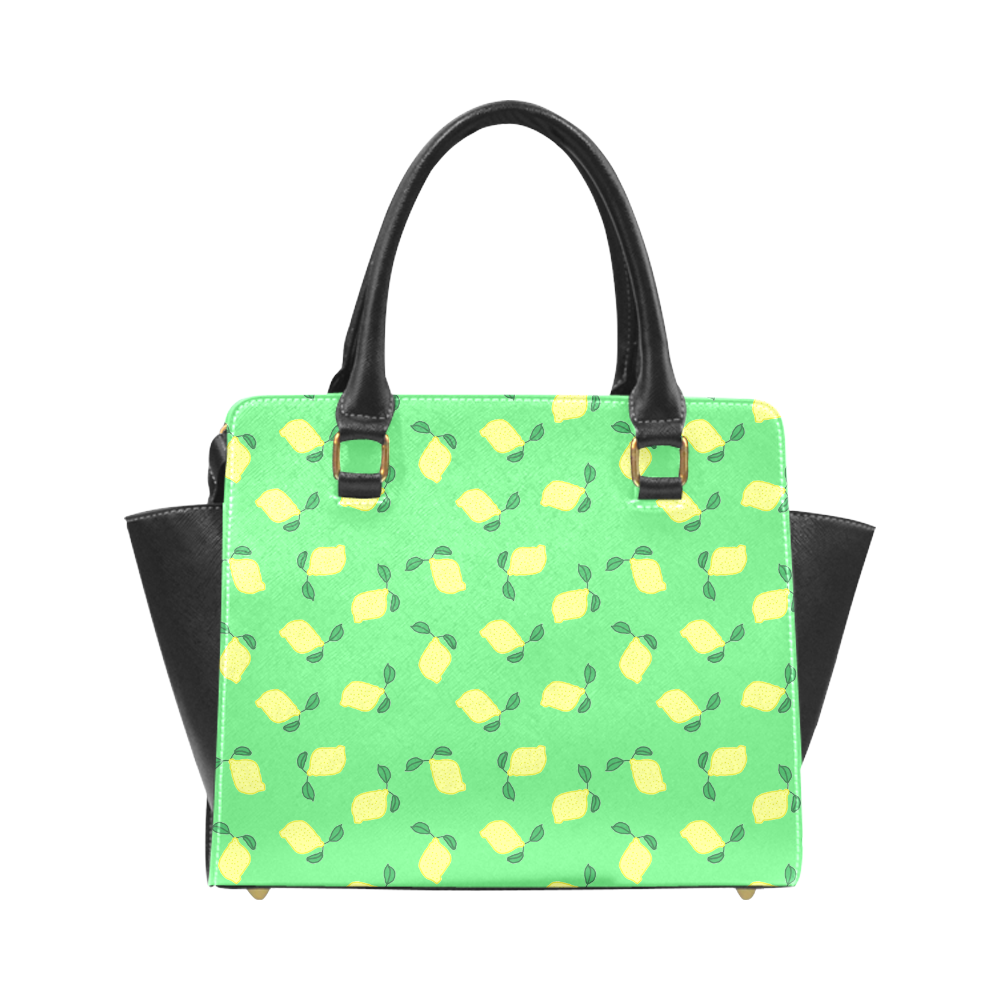 lemons green Rivet Shoulder Handbag (Model 1645)