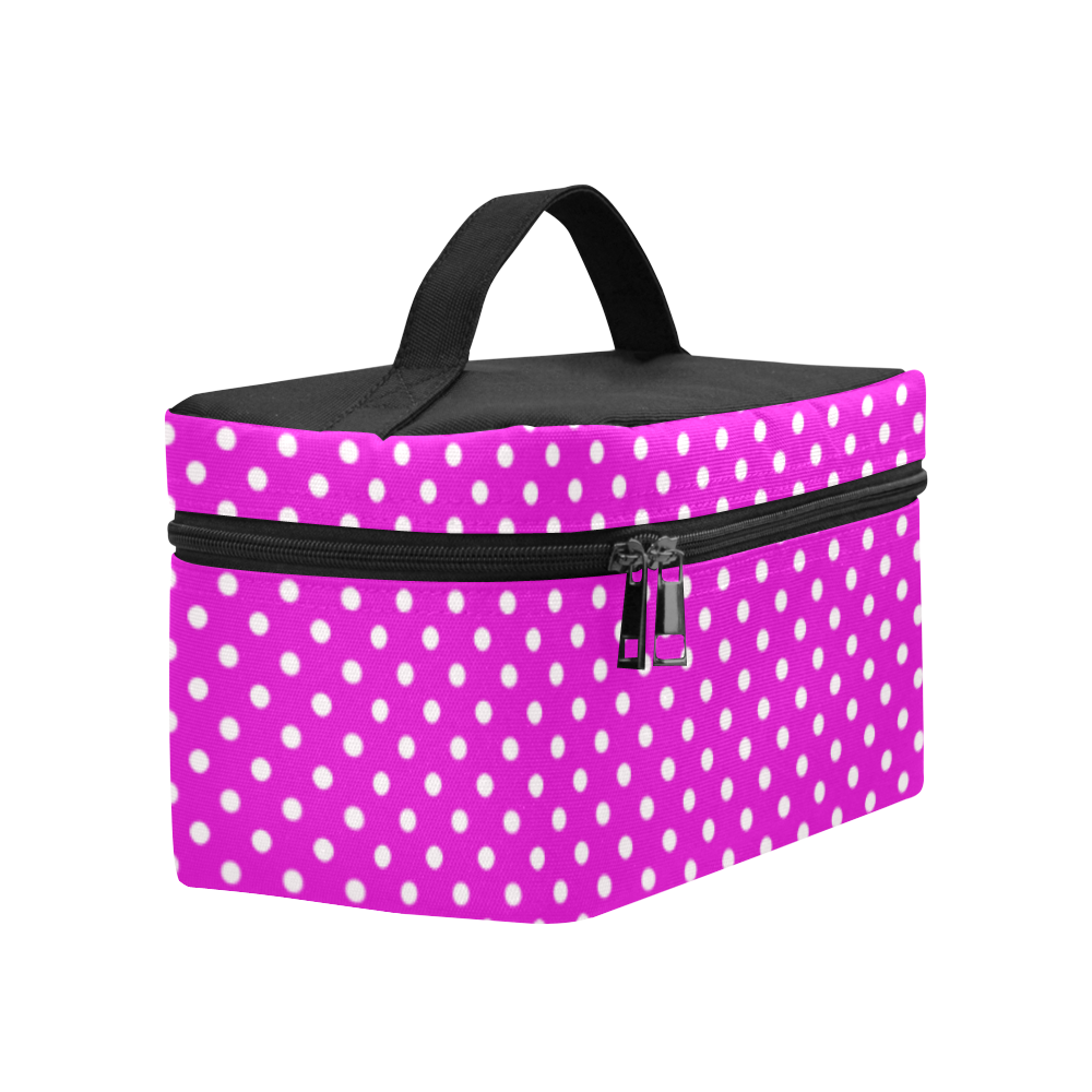 Pink polka dots Lunch Bag/Large (Model 1658)