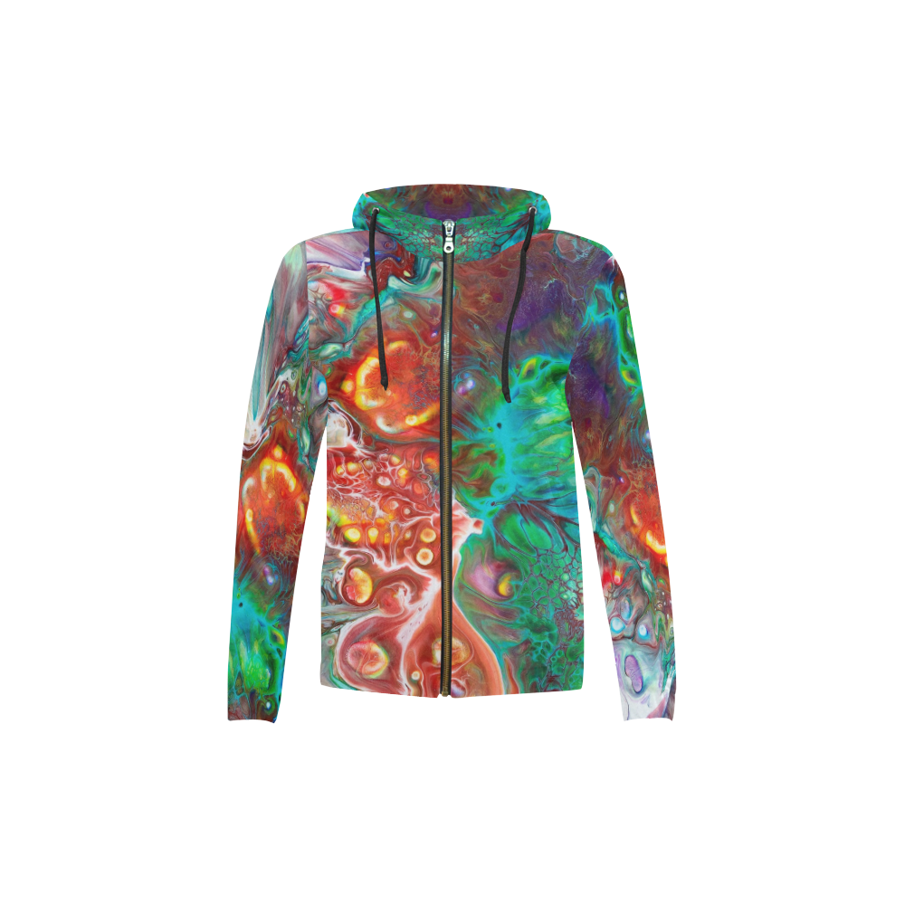 Attraction All Over Print Full Zip Hoodie for Kid (Model H14)