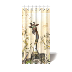 Funny steampunk giraffe Shower Curtain 36"x72"