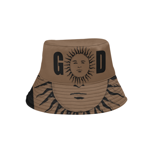 GOD Bucket Hat Brown All Over Print Bucket Hat
