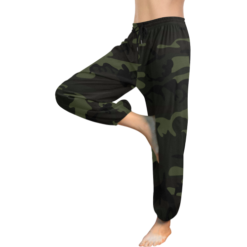 Camo Green Women's All Over Print Harem Pants (Model L18)