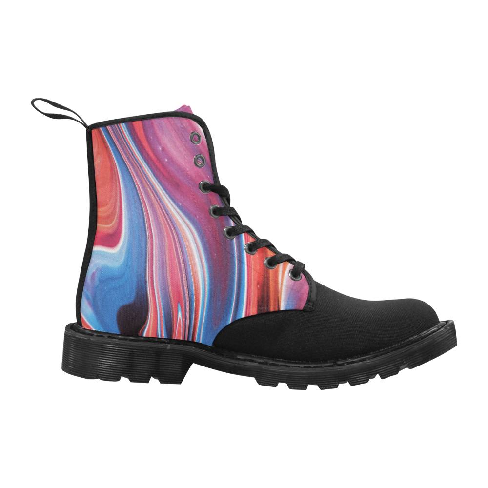 oil_b Martin Boots for Women (Black) (Model 1203H)