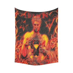 Satanic Lucifer Hell On Age of Oblivion Flame Black Light Cotton Linen Wall Tapestry 60"x 80"