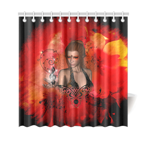 Fairy with clef Shower Curtain 69"x70"