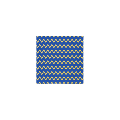 Chevron Jaune/Bleu Square Towel 13“x13”