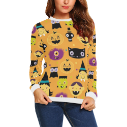 Happy Halloween All Over Print Crewneck Sweatshirt for Women (Model H18)