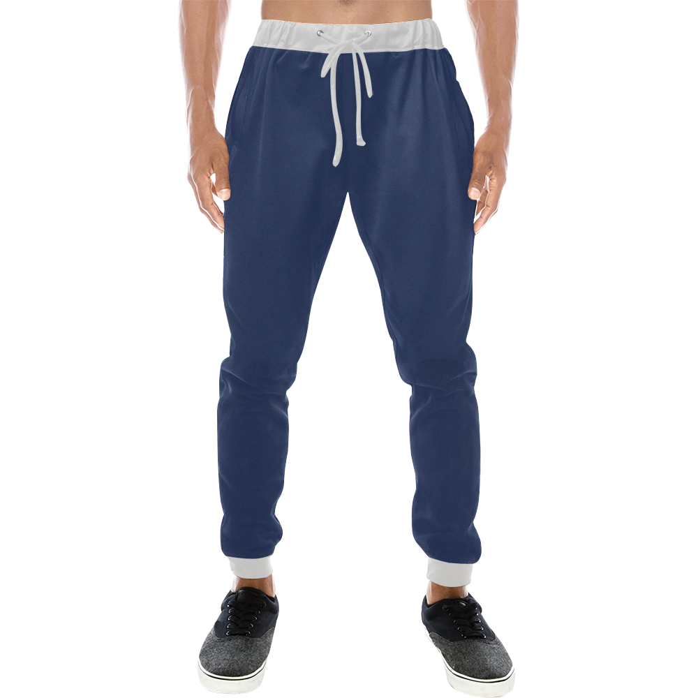color Delft blue Men's All Over Print Sweatpants (Model L11)