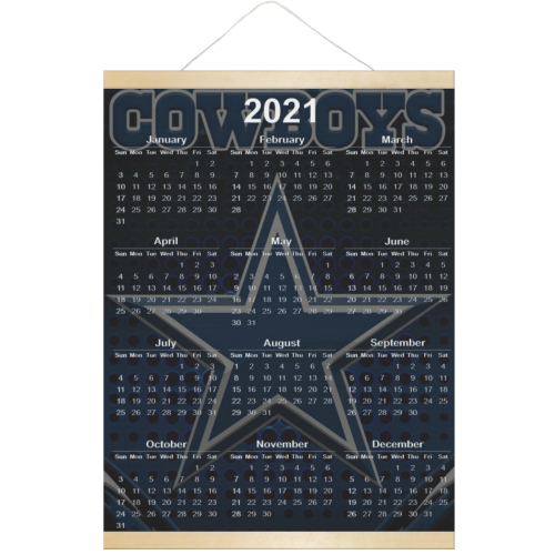 cowboys 20201 calendar Hanging Poster 18"x24"