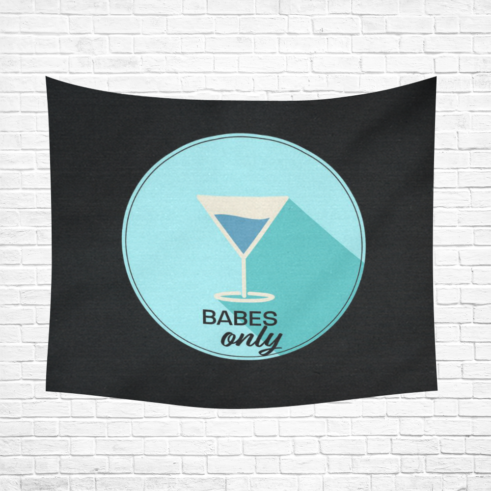 Babes Only Cotton Linen Wall Tapestry 60"x 51"