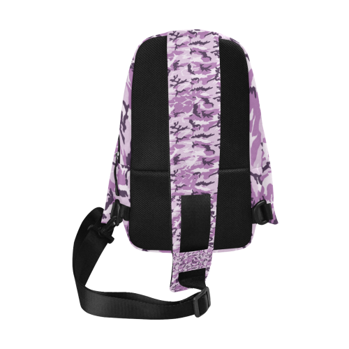 Woodland Pink Purple Camouflage Chest Bag (Model 1678)