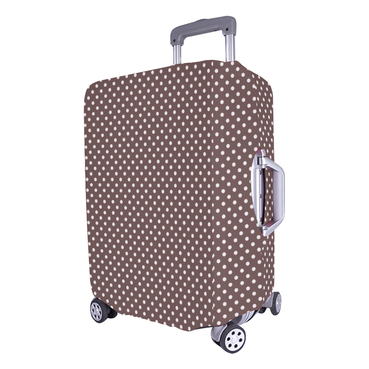 Chocolate brown polka dots Luggage Cover/Large 26"-28"