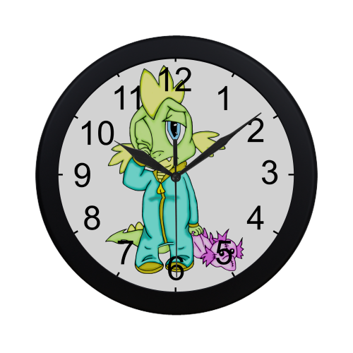 Sleepy Dinosaur Circular Plastic Wall clock