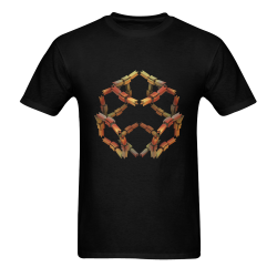3-D Fractal Design Men's T-Shirt in USA Size (Two Sides Printing)