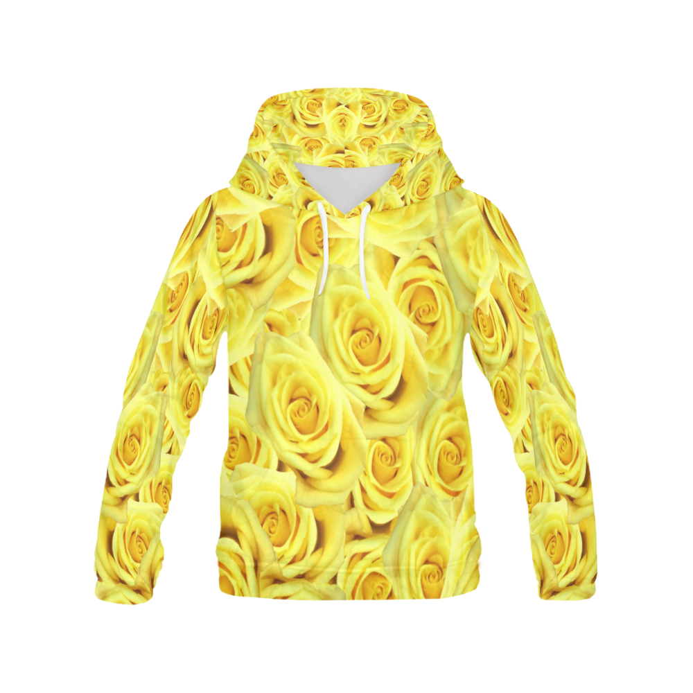 Candlelight Roses All Over Print Hoodie for Women (USA Size) (Model H13)