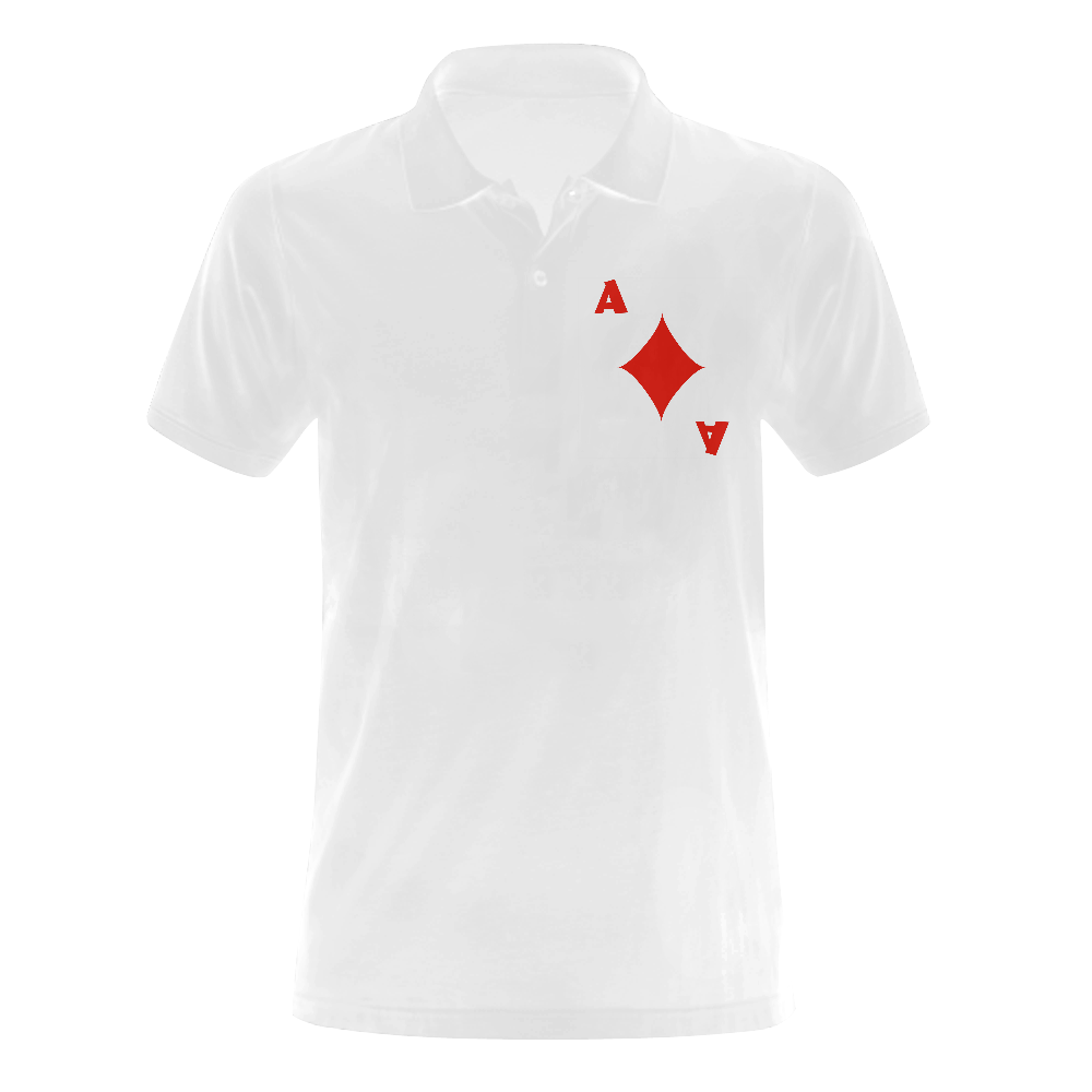 Playing Card Ace of Diamonds Men's Polo Shirt (Model T24)