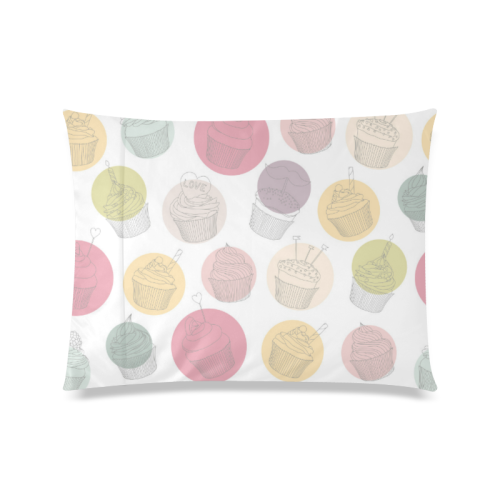 Colorful Cupcakes Custom Zippered Pillow Case 20"x26"(Twin Sides)