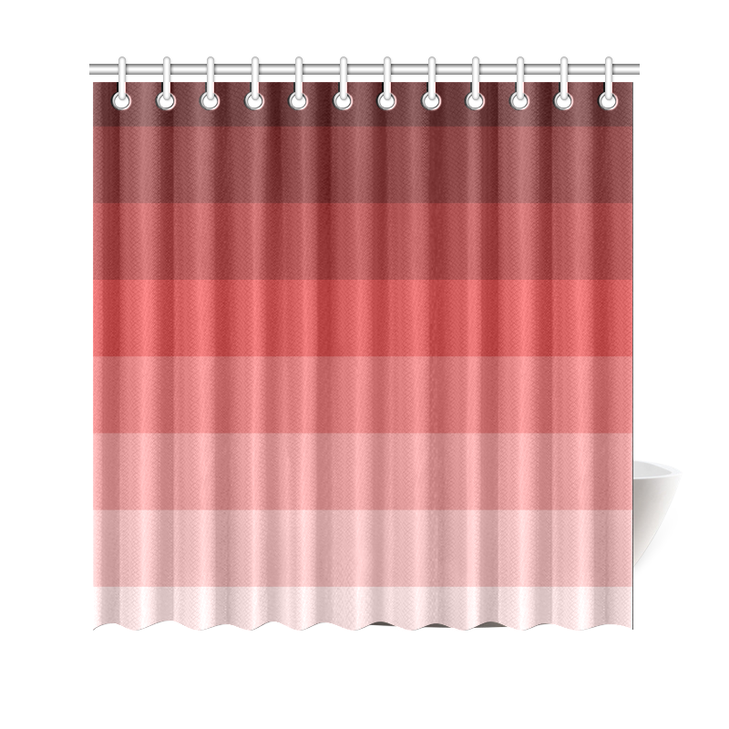 Copper multicolored stripes Shower Curtain 69"x70"
