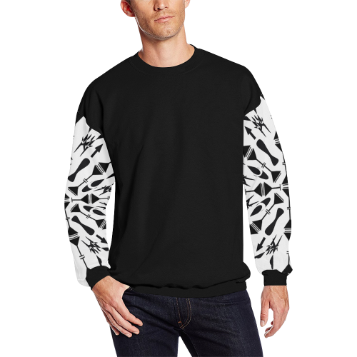 random All Over Print Crewneck Sweatshirt for Men (Model H18)