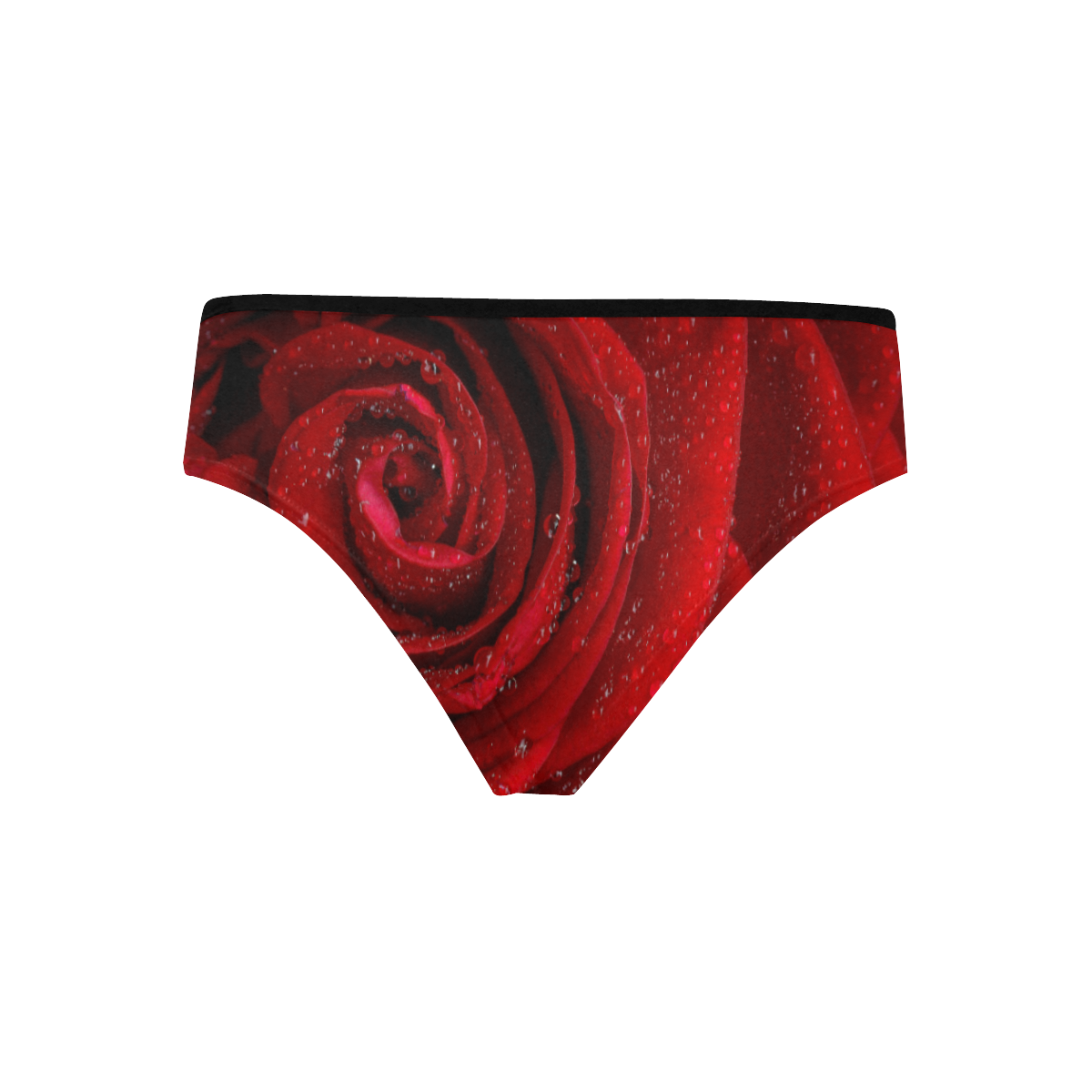 Red rosa Women's Hipster Panties (Model L33)