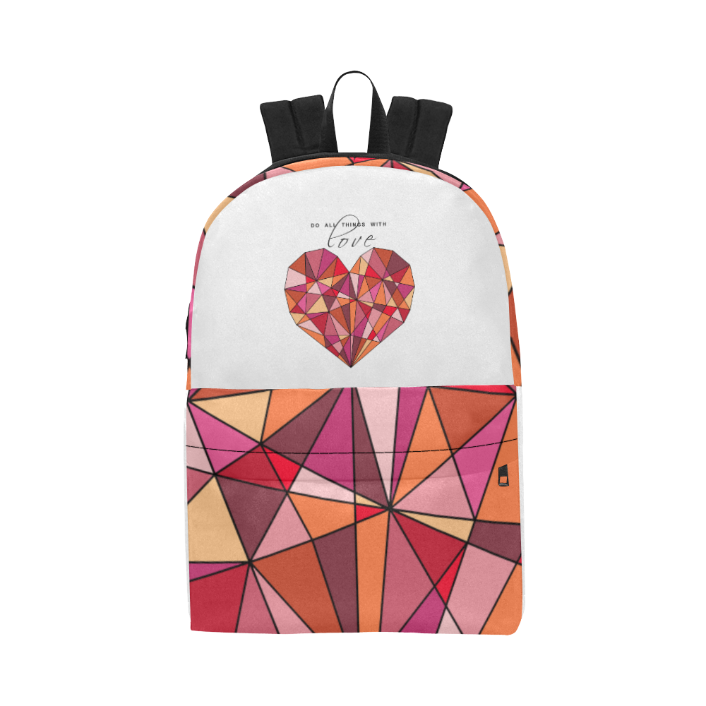 RED HEART WIREFRAME Unisex Classic Backpack (Model 1673)