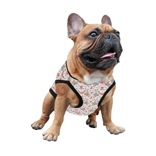 Cute Valentine Dogs in Love All Over Print Pet Tank Top