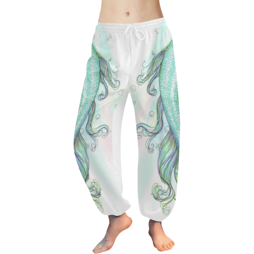Mermaid Tail Women's All Over Print Harem Pants (Model L18)