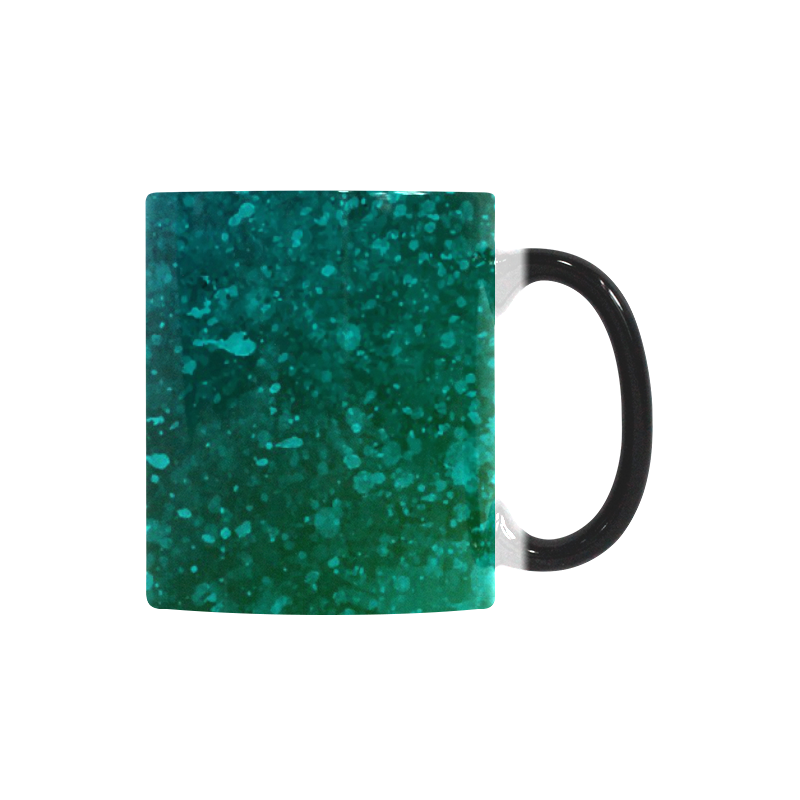 Blue and Green Abstract Custom Morphing Mug